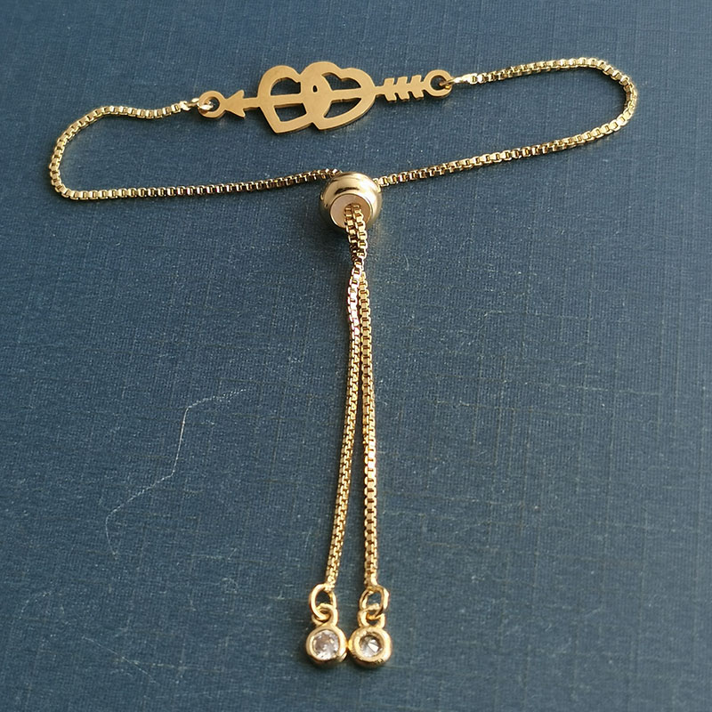 小众设计感一箭穿心爱心项链手链吊坠个性潮女款蛇骨链ins项饰 详情图5