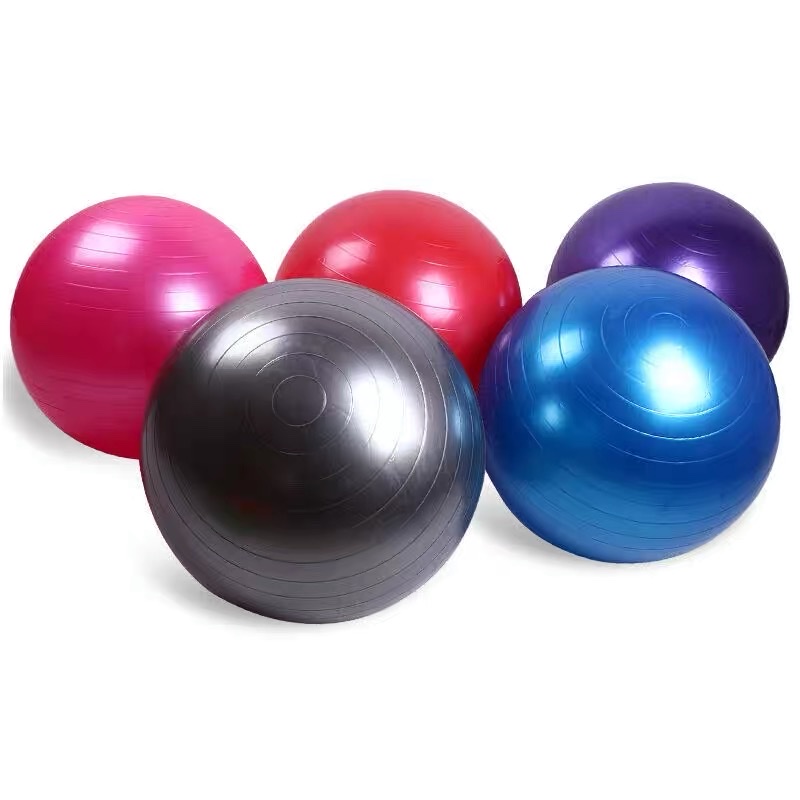Smooth Yoga Ball Massage Yoga Ball Frosting Foam Yoga Ball Fitness Explosion-Proof Adult Fitness Yoga Pilates Baby Sense Training Ball full figure