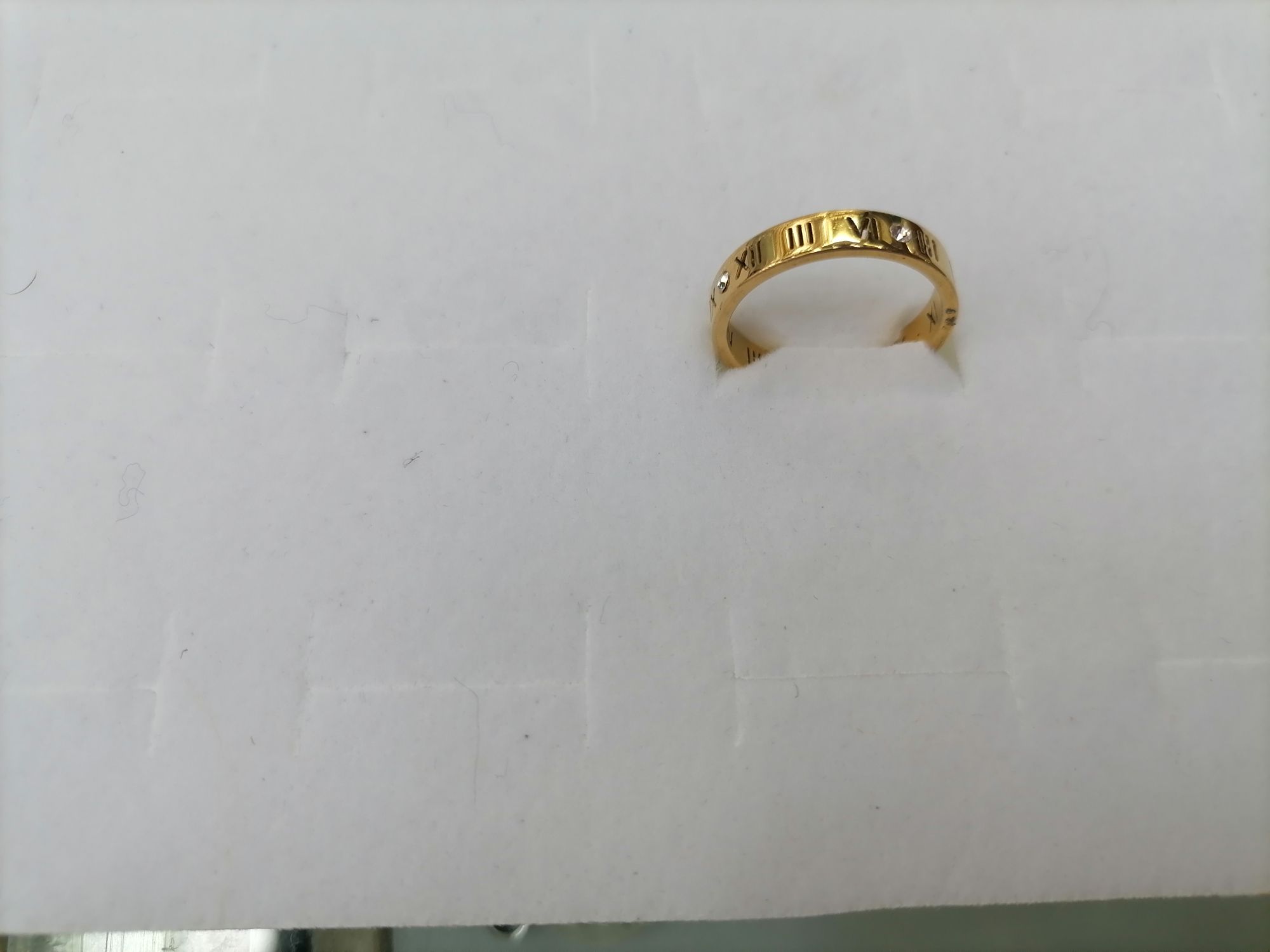 Titanium steel gold vintage clock with diamond ring 345 detail image 3