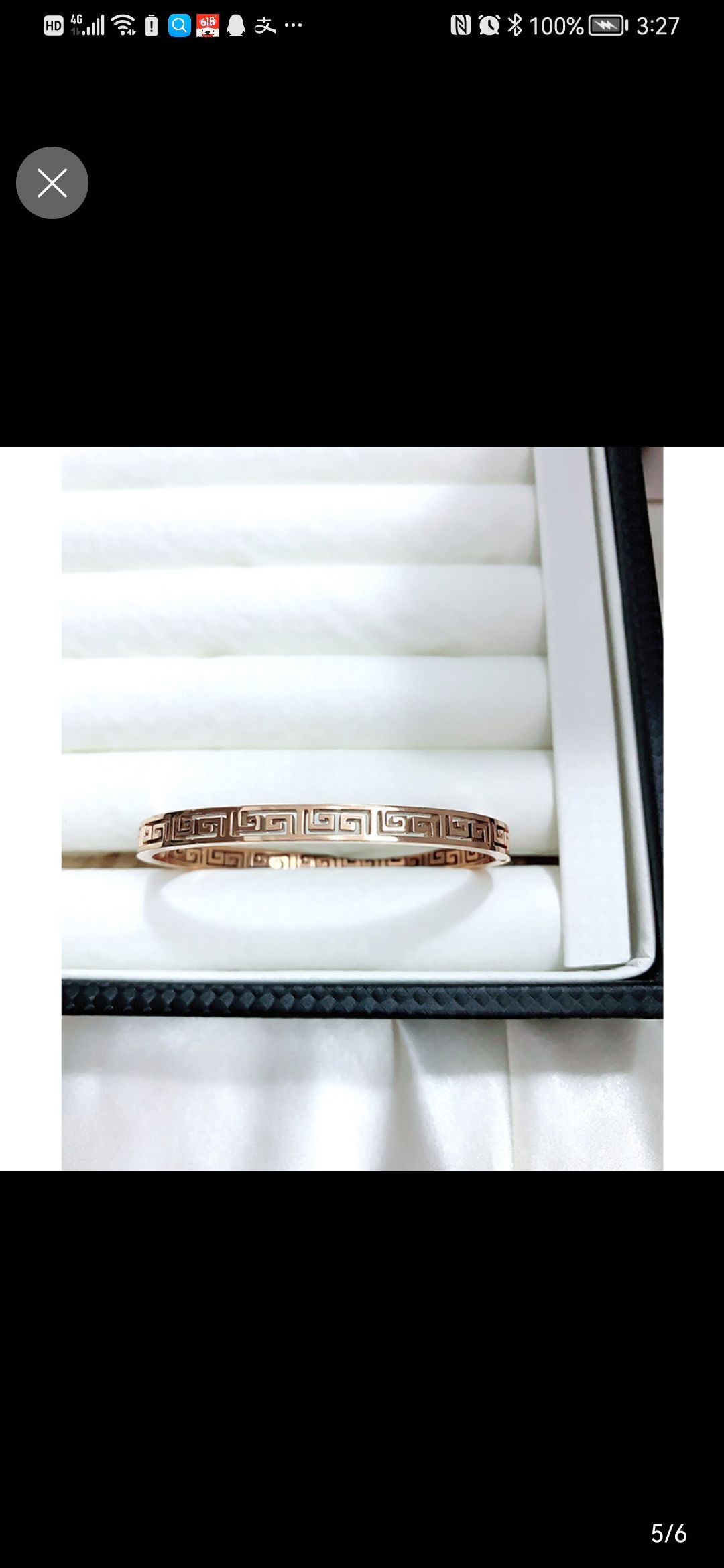 18k rose gold titanium steel bracelet, a popular women's jewelry, a young and cool style, an Instagram trendy bracelet details Picture