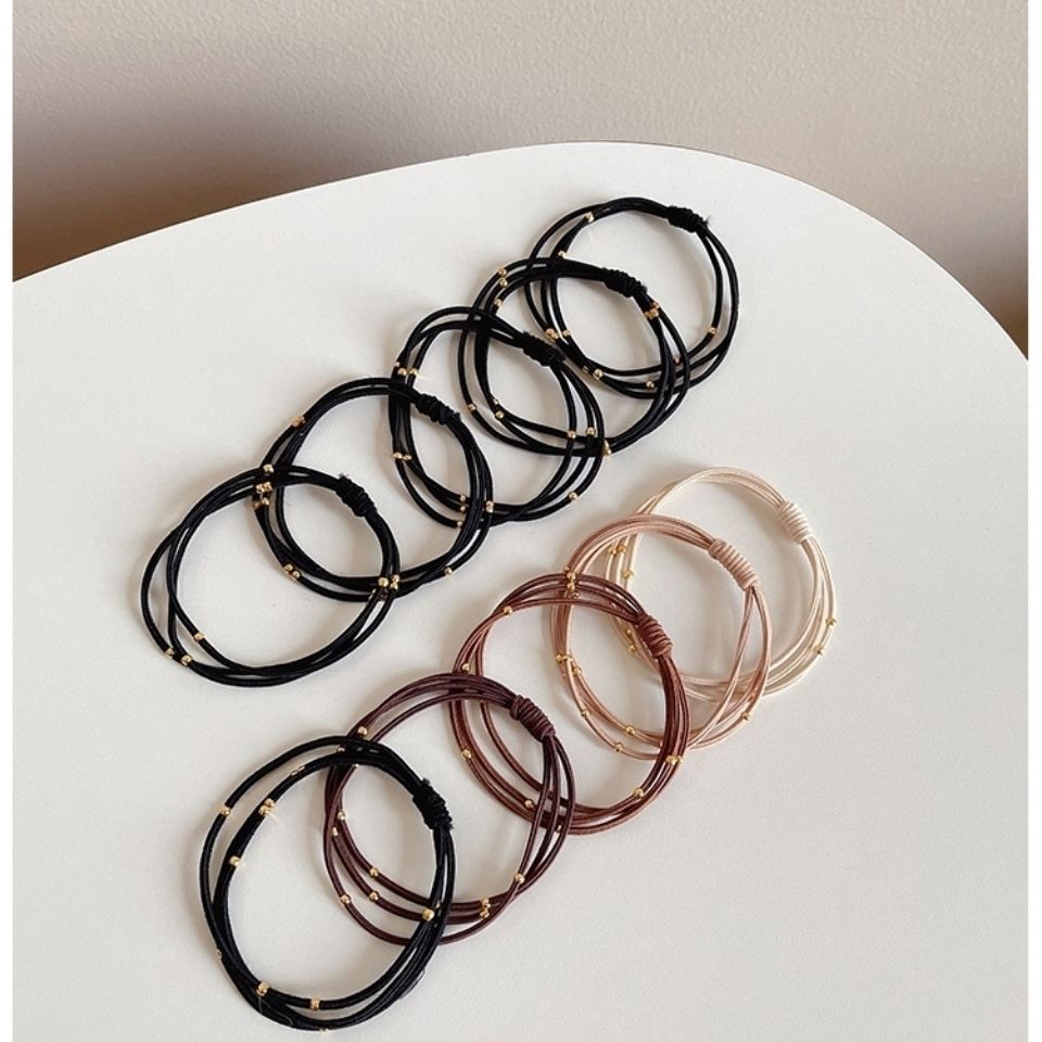 New hair tie, pearl water diamond Korean version, basic ponytail, popular Instagram hair band, rubber band, hair tie, hair accessory detail image 2