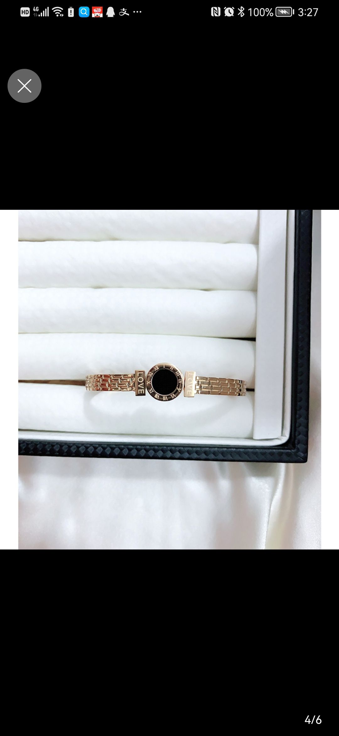 18k rose gold titanium steel bracelet, a popular women's jewelry, a young and cool style, an Instagram trendy bracelet Specification image