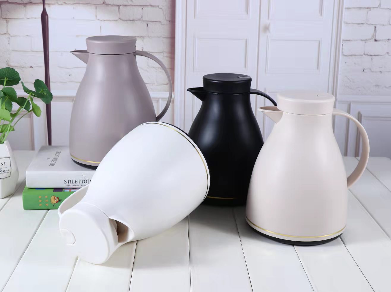 New Yc-32150 Frosted Feel Asbestos Free Glass Inner Container Coffee Pot 1500Ml Large Capacity details Picture