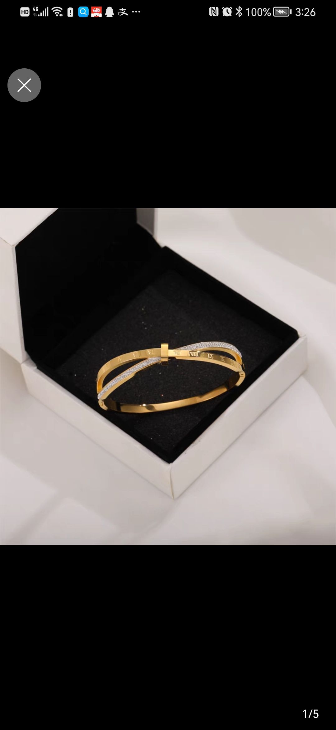 18k rose gold titanium steel bracelet, a popular women's jewelry, a young and cool style, an Instagram trendy bracelet Item Picture