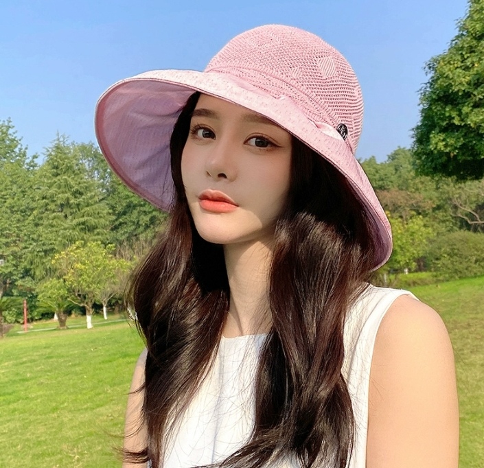 新款防晒帽子女士遮阳防紫外线夏天空顶帽防晒遮脸大帽沿透气女帽
