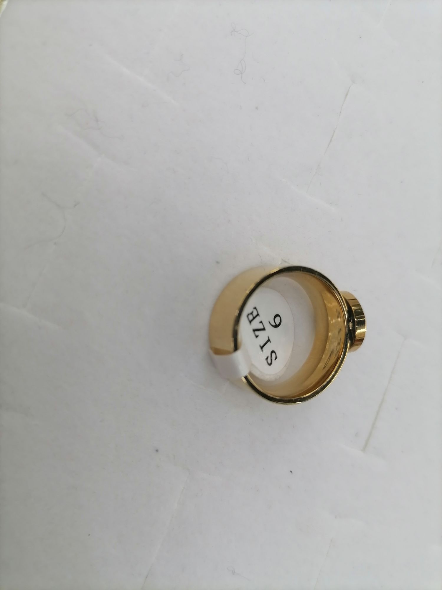 Titanium steel gold wide vintage clock ring with diamonds Specification image