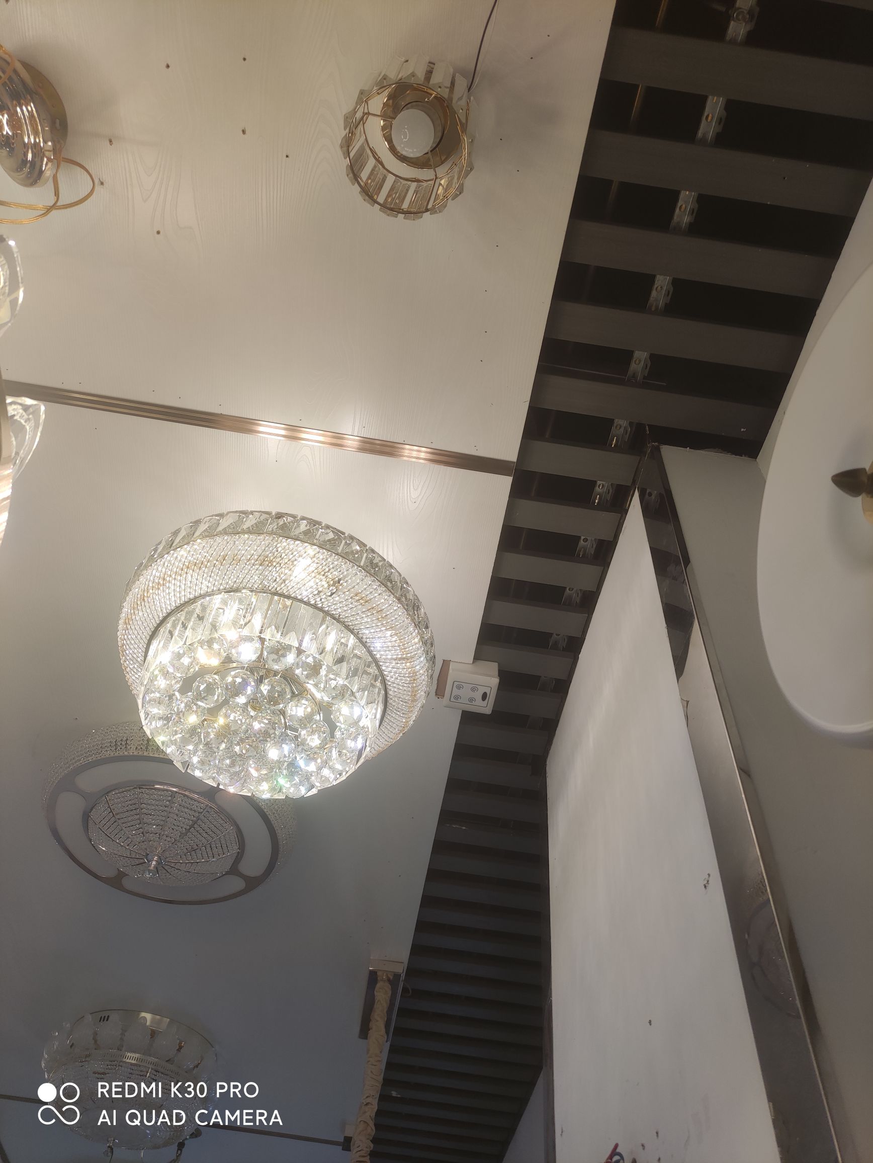 Semi-hanging crystal chandelier 58380, size 450Cm details Picture