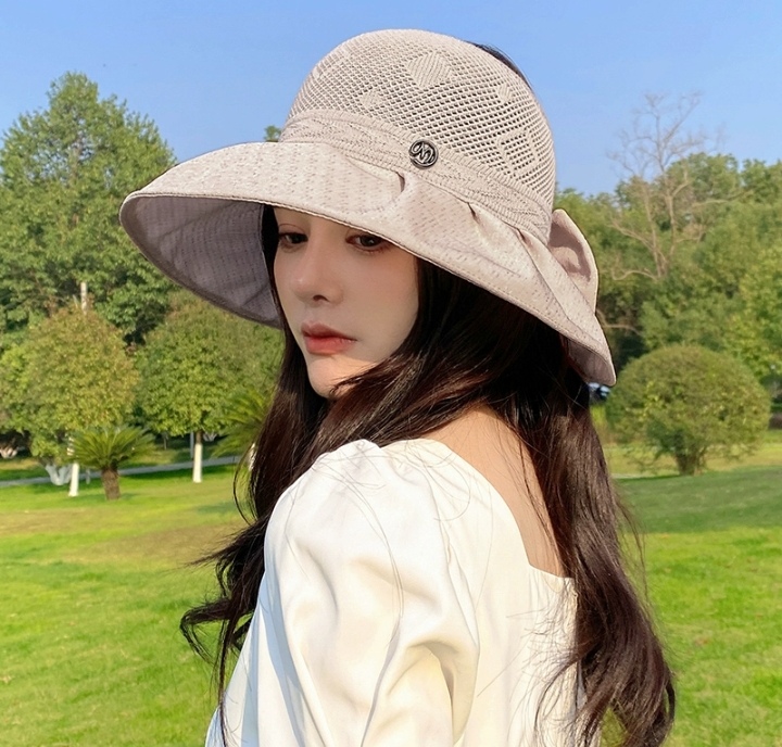 夏天空顶帽/大帽沿女士帽/户外遮阳帽细节图