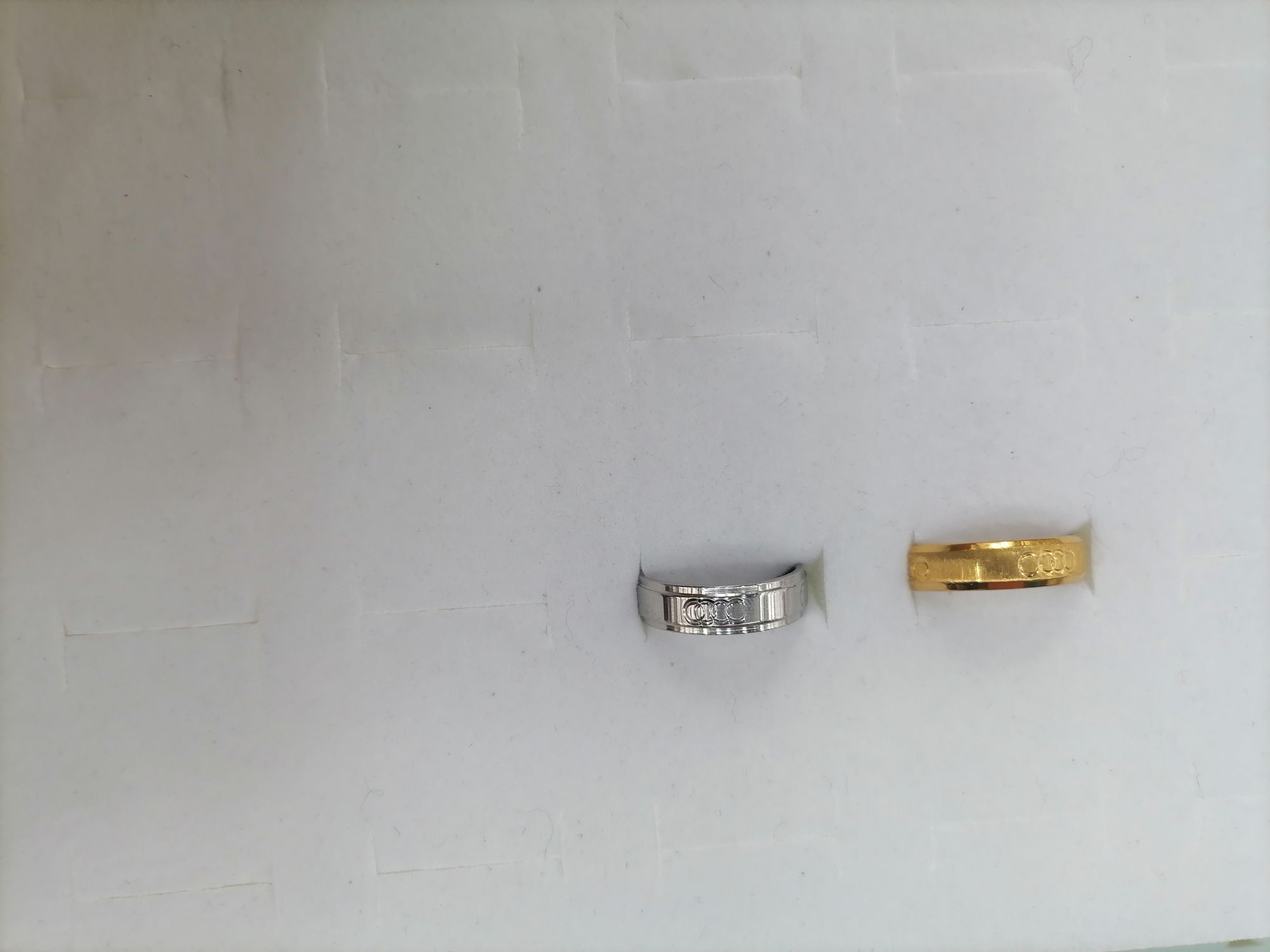 Titanium steel golden four-ring outer arc ring