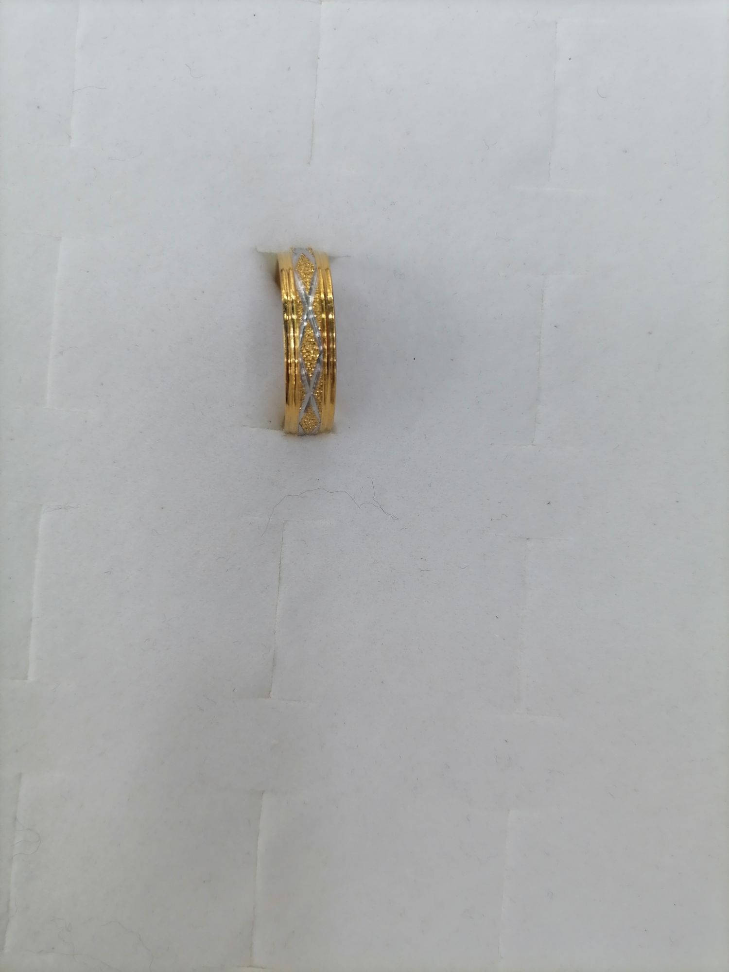 Titanium steel gradient gold single print outer flat ring