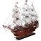 80cm复古胜利号帆船模型摆件 大号 仿真一帆风顺工艺船 实木质图