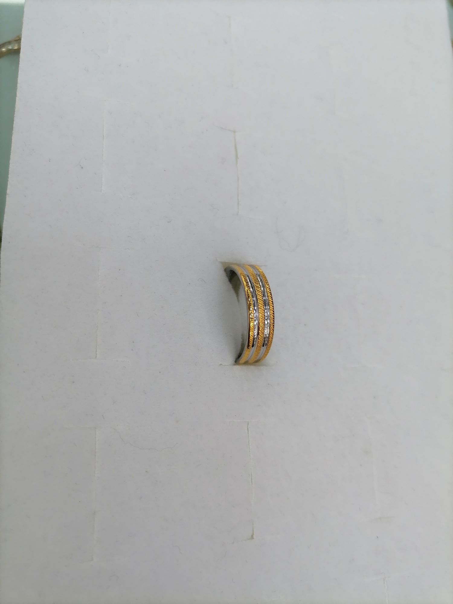 Titanium steel gradient gold 5-layer gold printed ring detail image 3