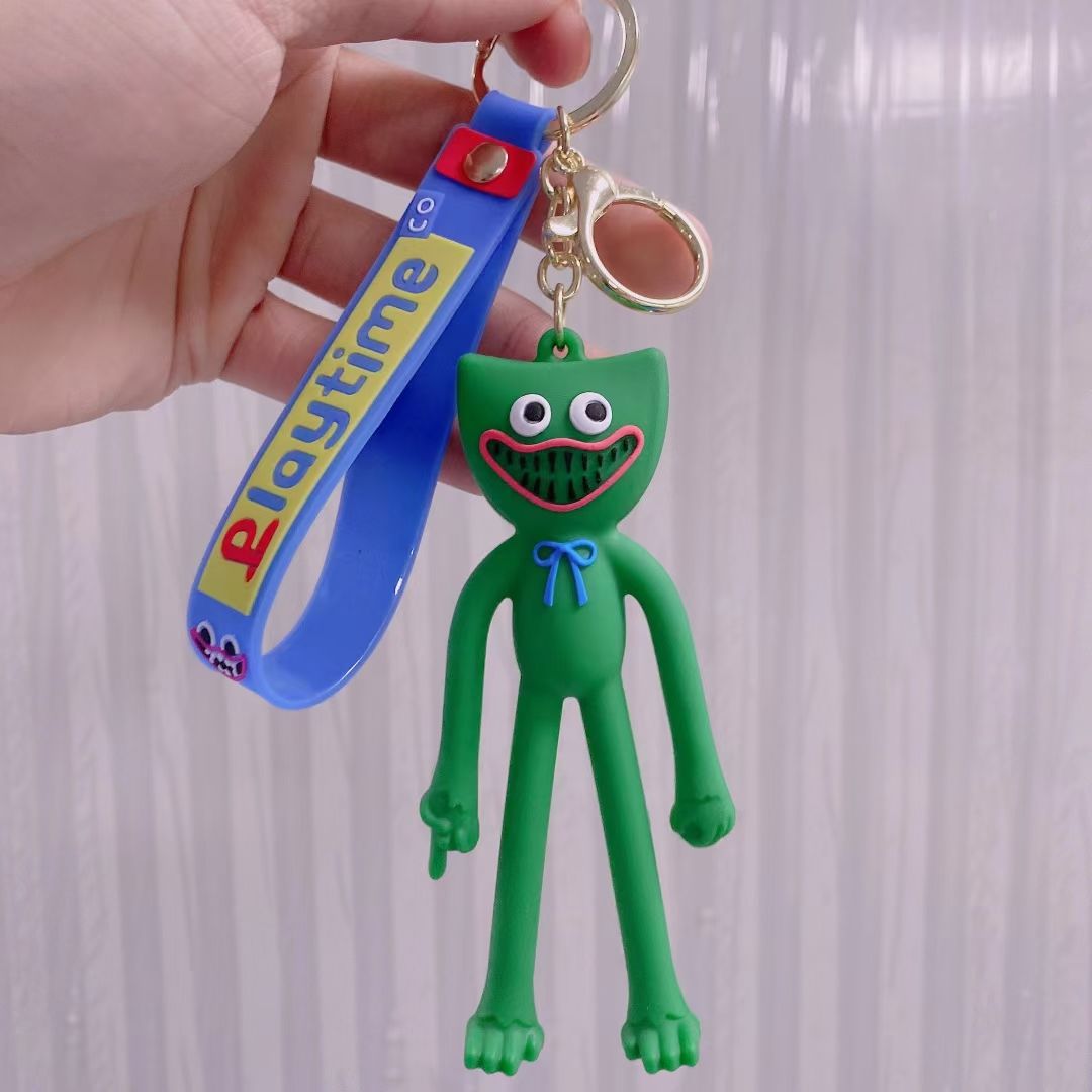 蓝雁饰品立体硅胶新款钥匙扣三件套一系列混38747：“827482“/”