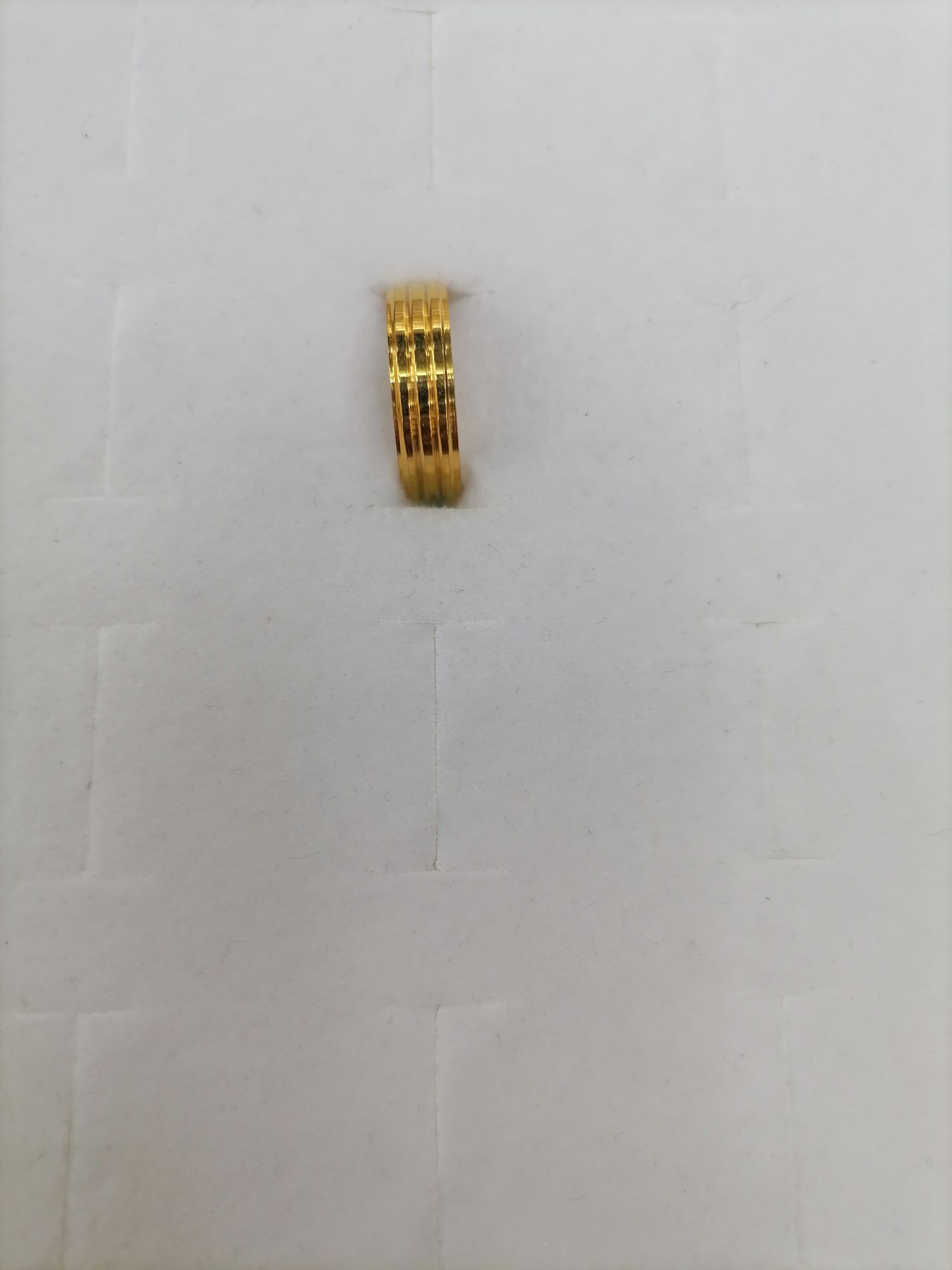 Titanium steel golden printed thread double 2 outer ring detail image 4
