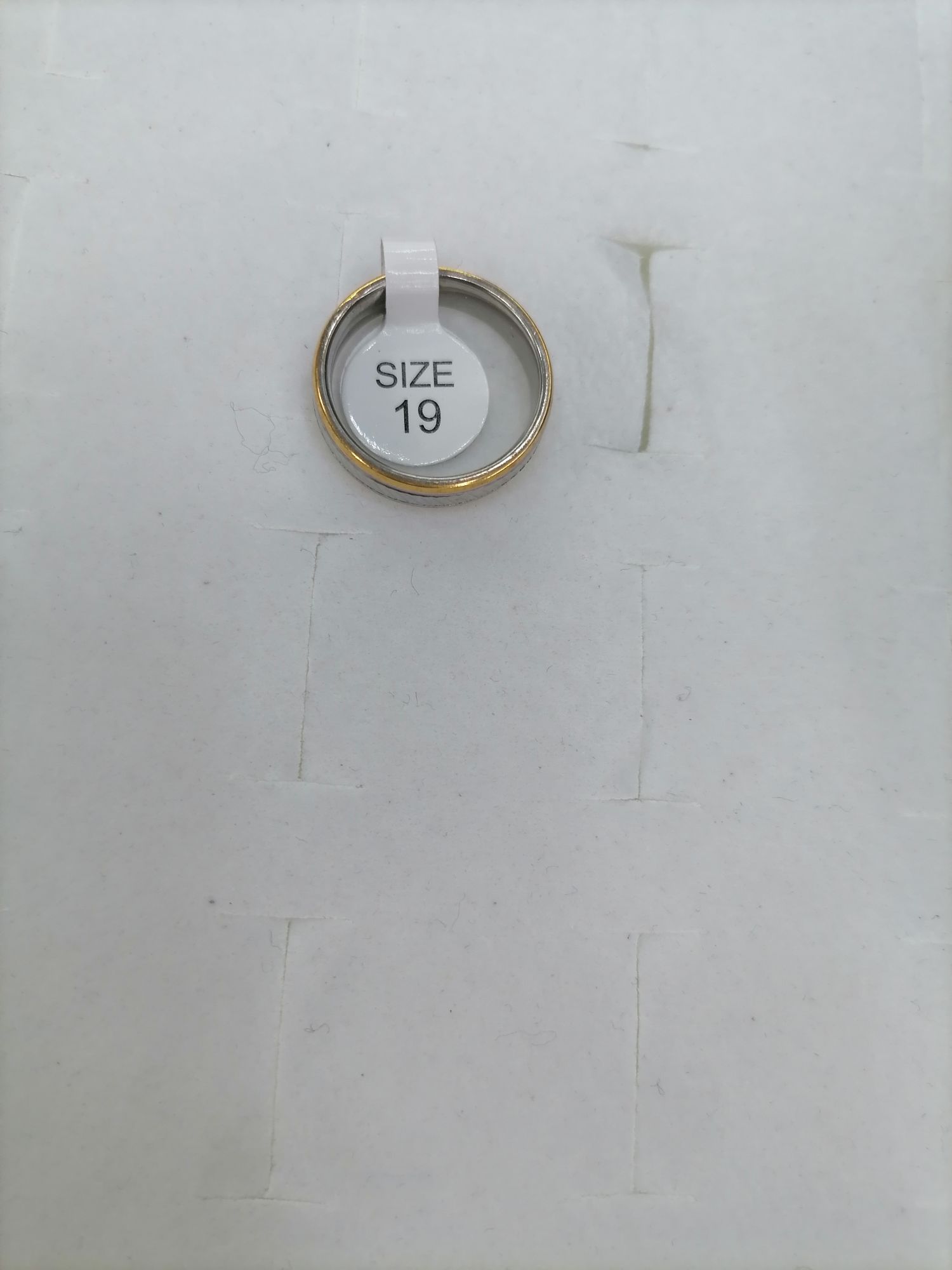 Titanium steel gradient gold outer gold quadrilateral ring detail image 3