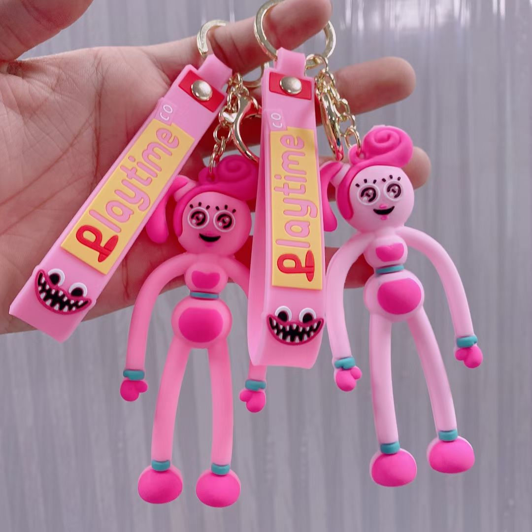 蓝雁饰品立体硅胶新款钥匙扣三件套一系列混927483