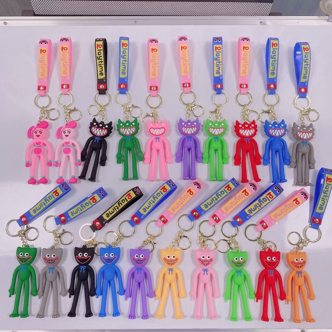 蓝雁饰品立体硅胶新款钥匙扣三件套一系列混72958839191