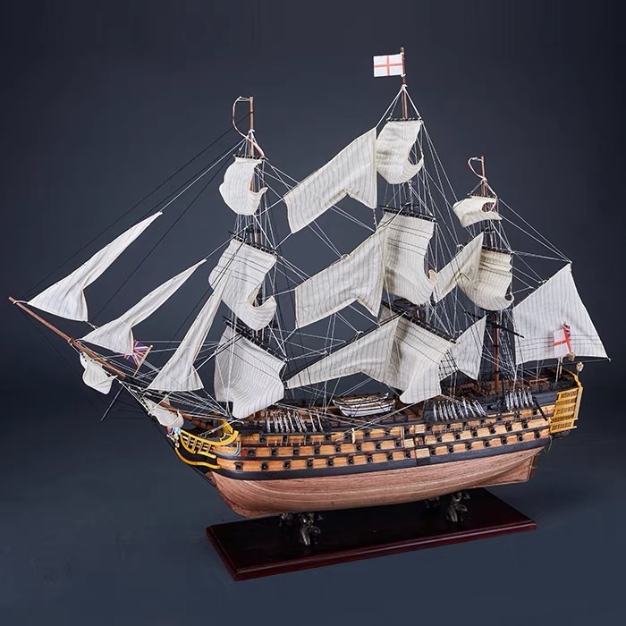100CM收藏级极品工艺豪华胜利号帆船模型摆件 一帆风顺成品