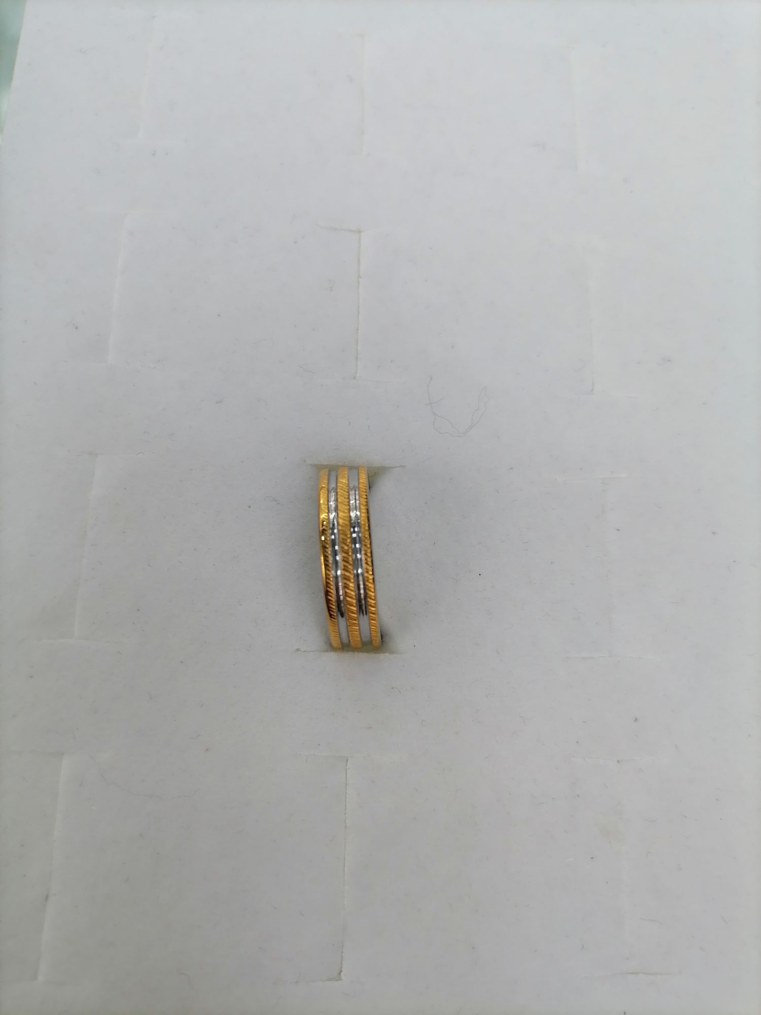 Titanium steel gradient gold 5-layer gold printed ring detail image 2