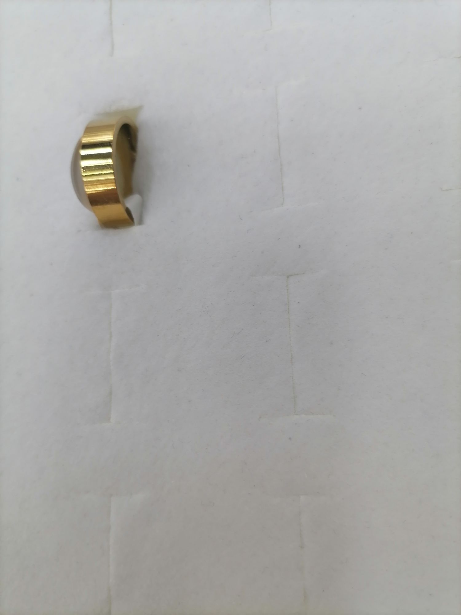 Titanium steel gold thick and wide smooth ring detail image 2