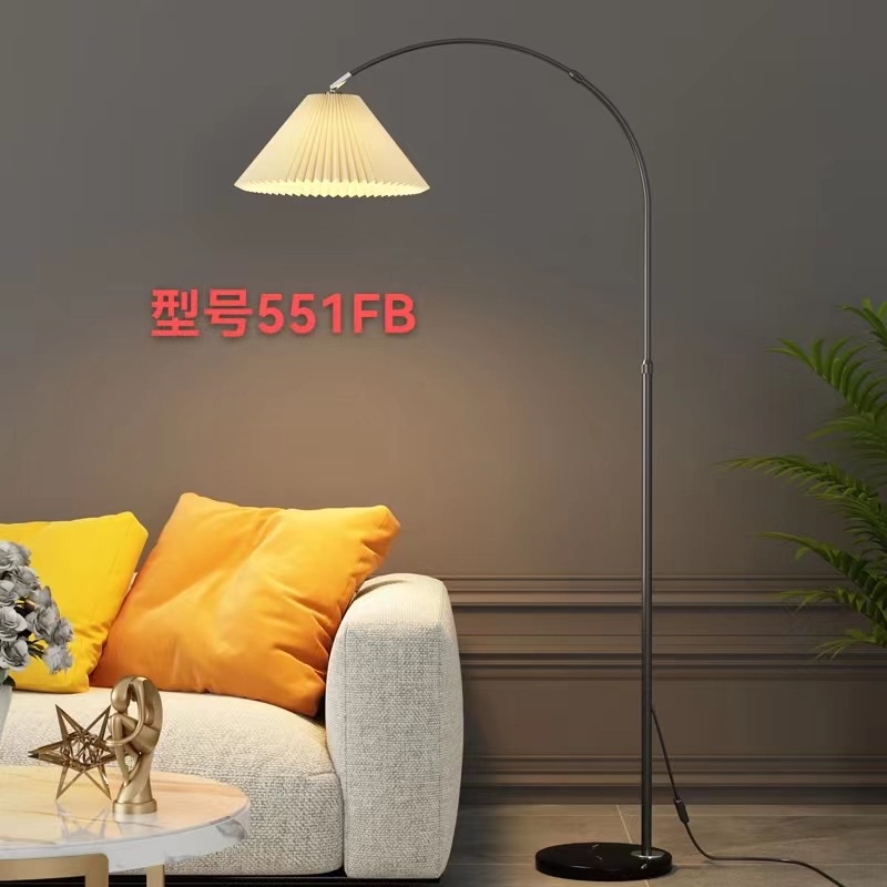 Black modern floor lamp with drawer table Specification image