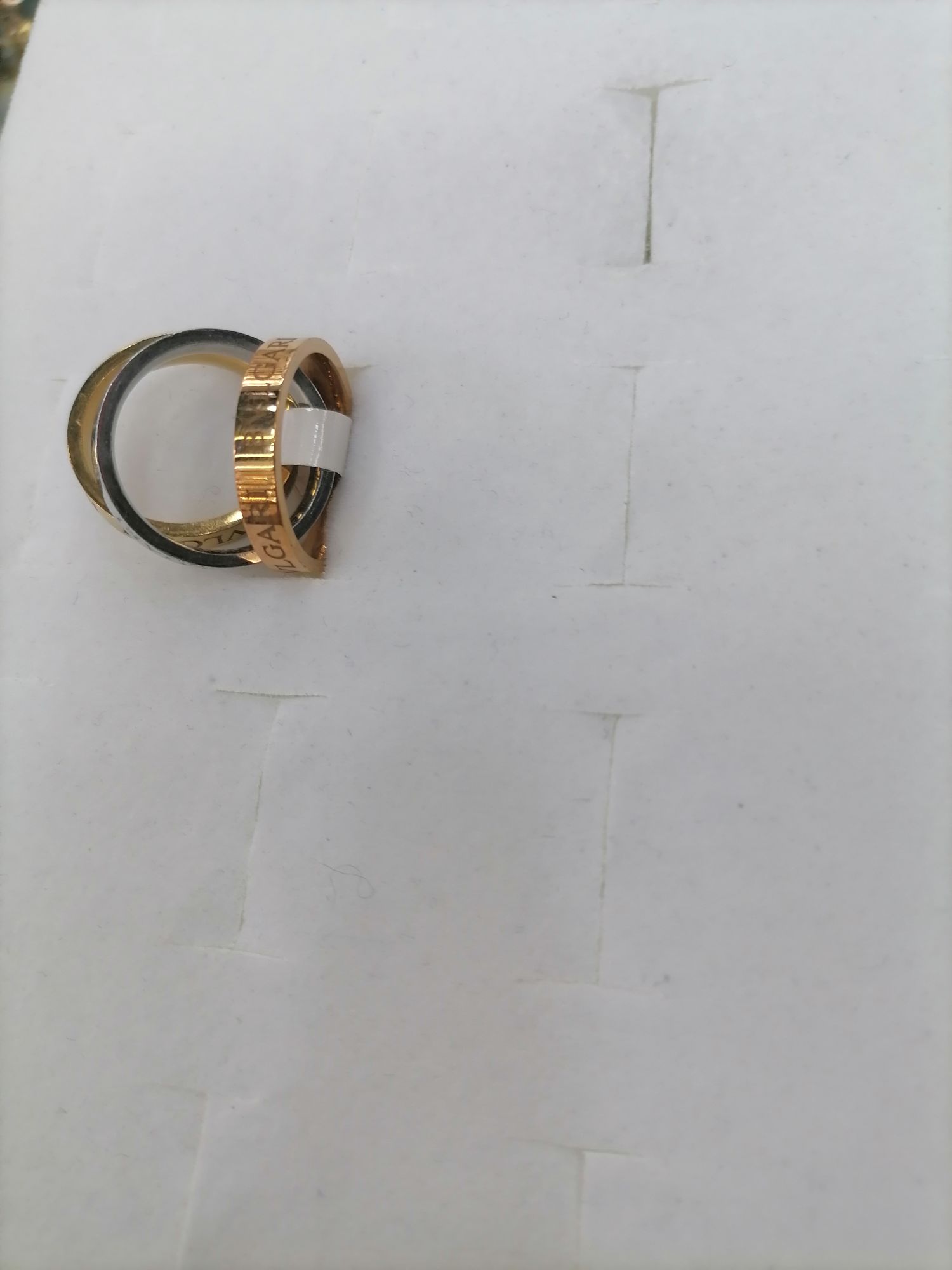 Titanium steel BVLGARi engraved ring, available in three colors detail image 2
