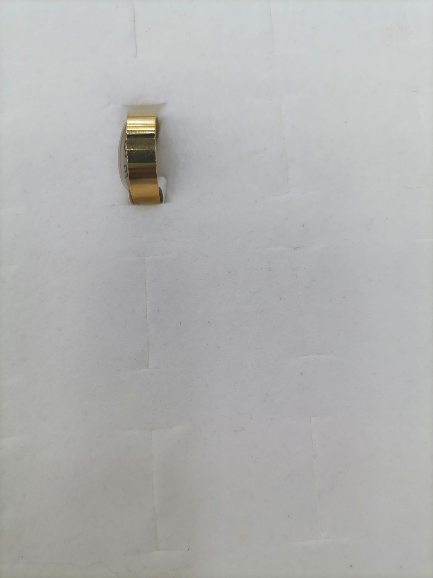 Titanium steel gold thick and wide smooth ring