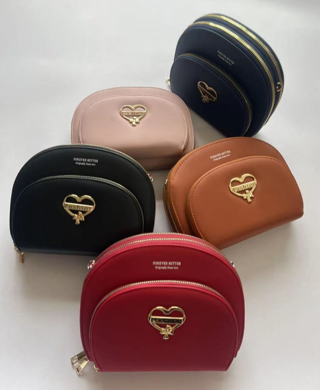 五色扇形手机包