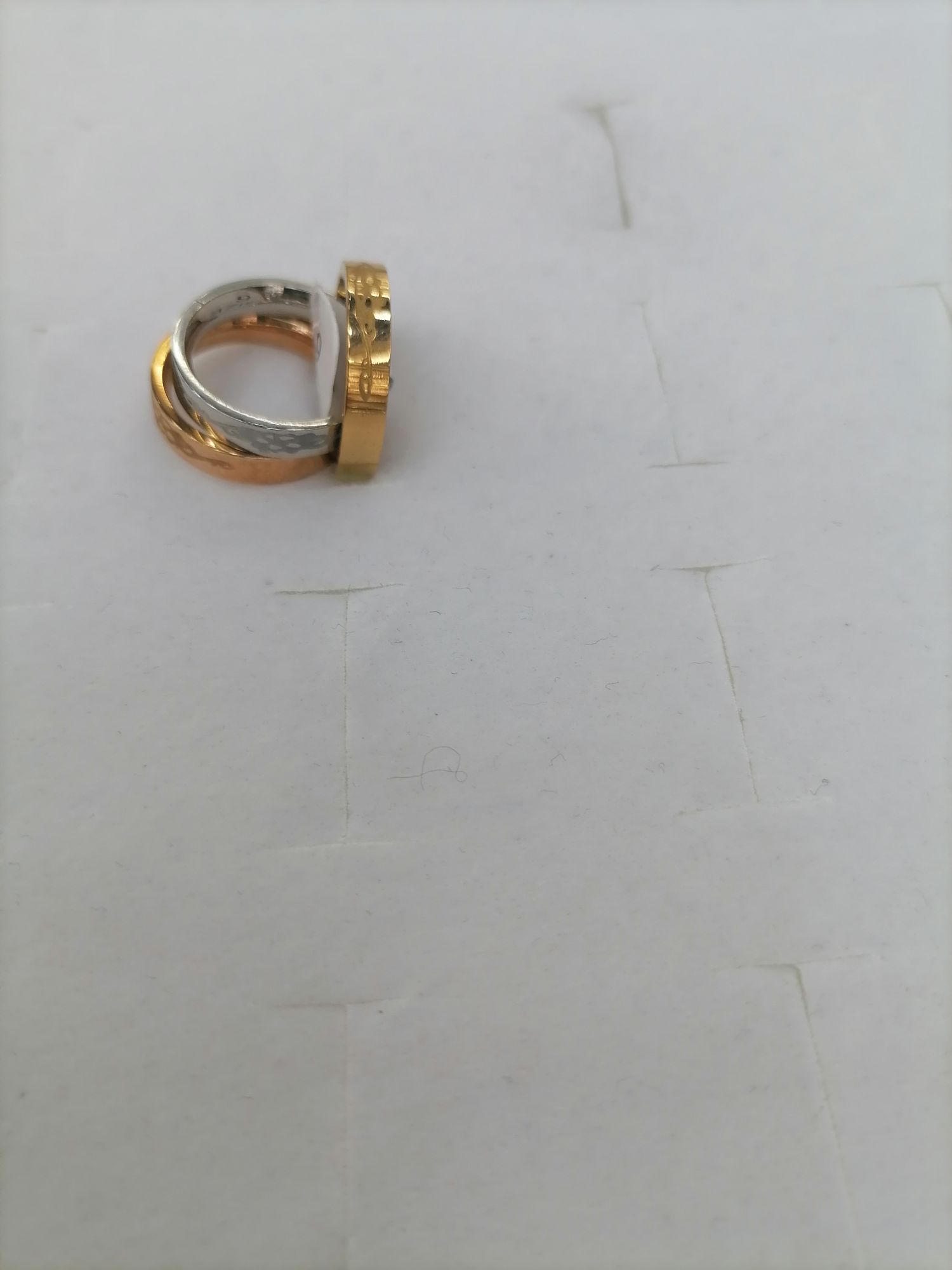Titanium steel engraved and printed ring, available in three colors