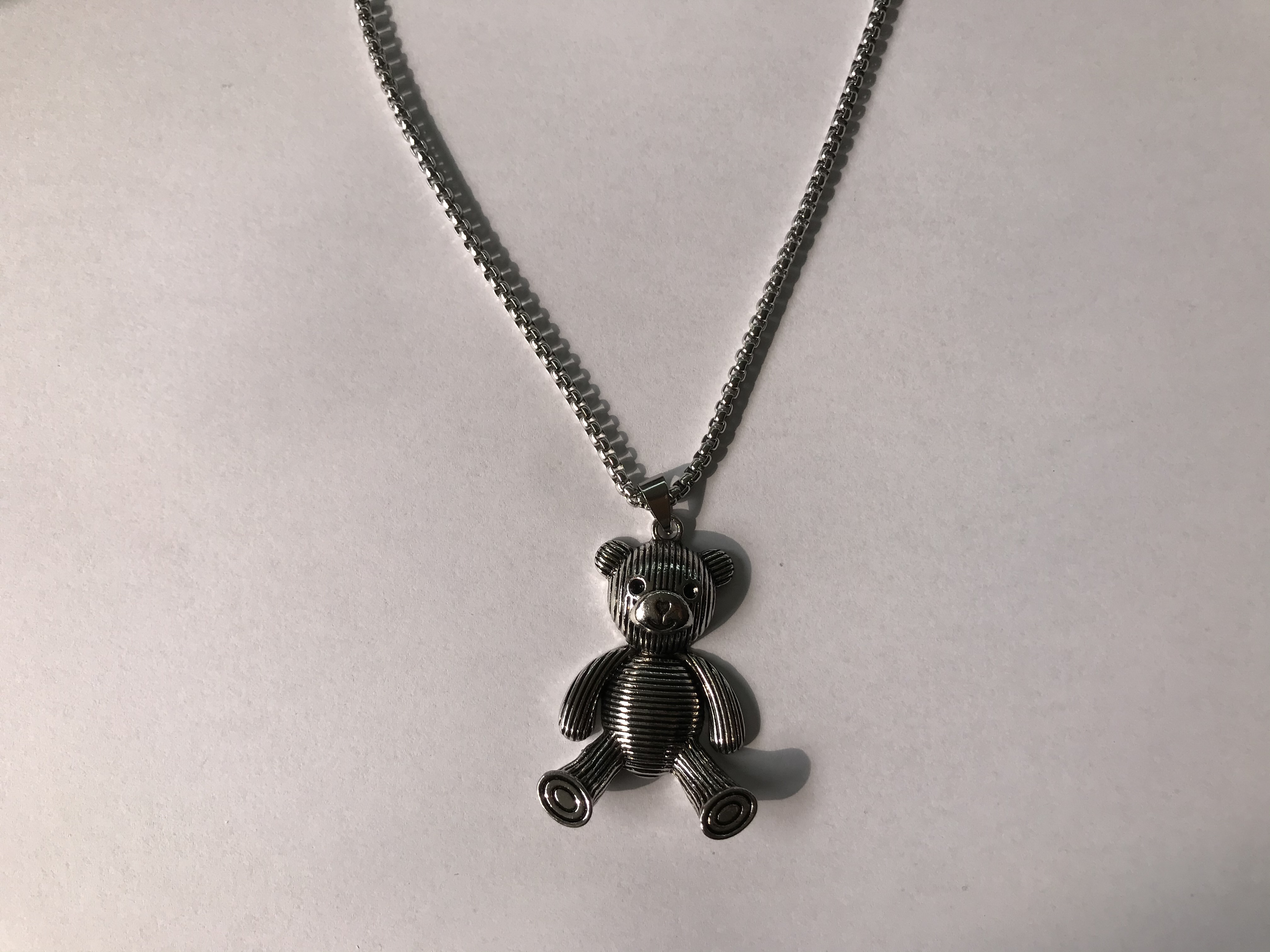 韩丽雅12号毛衣链卡通系列长款项链不锈钢坐熊项链