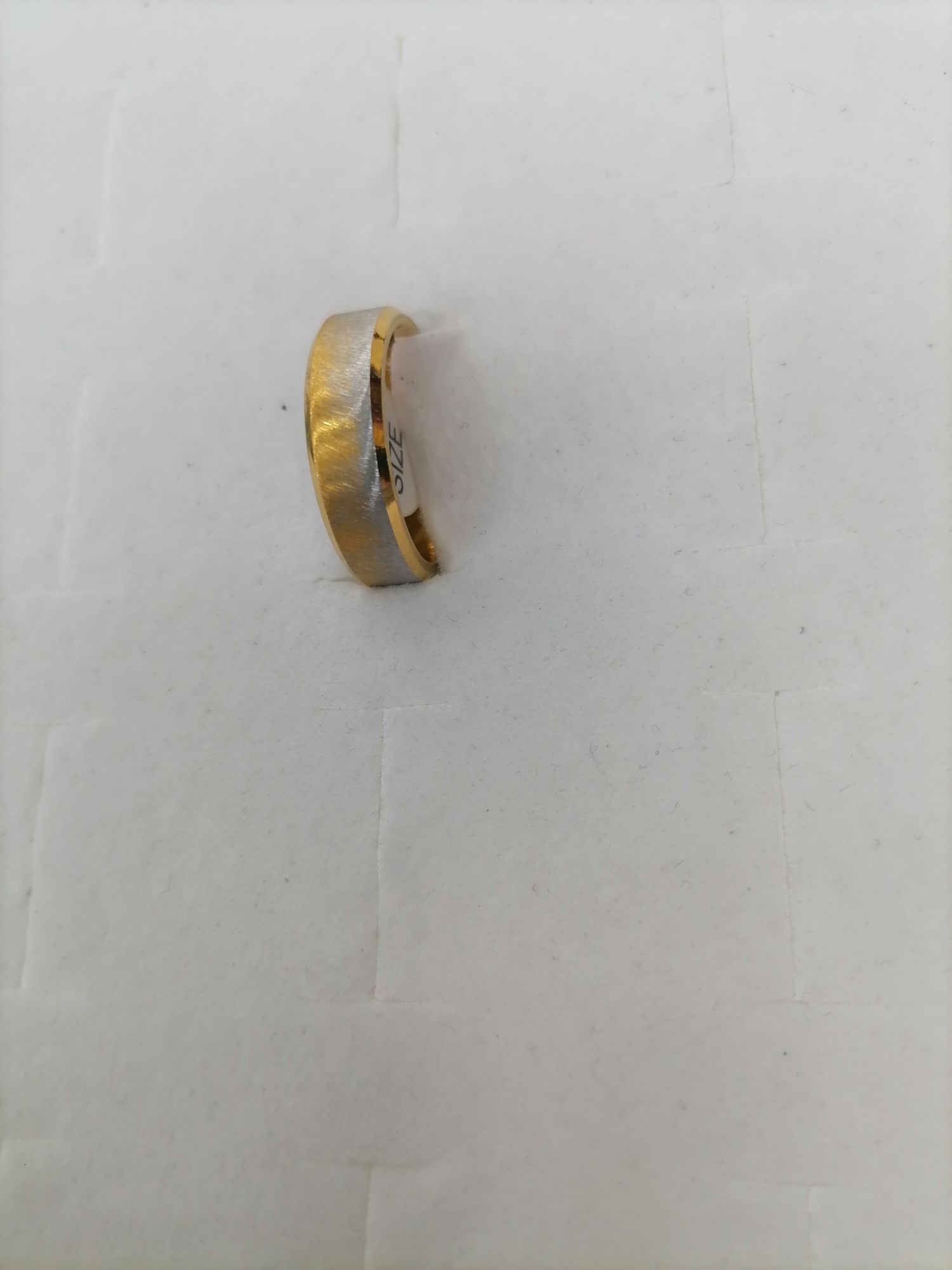 Titanium steel gradient gold dyed ring details Picture
