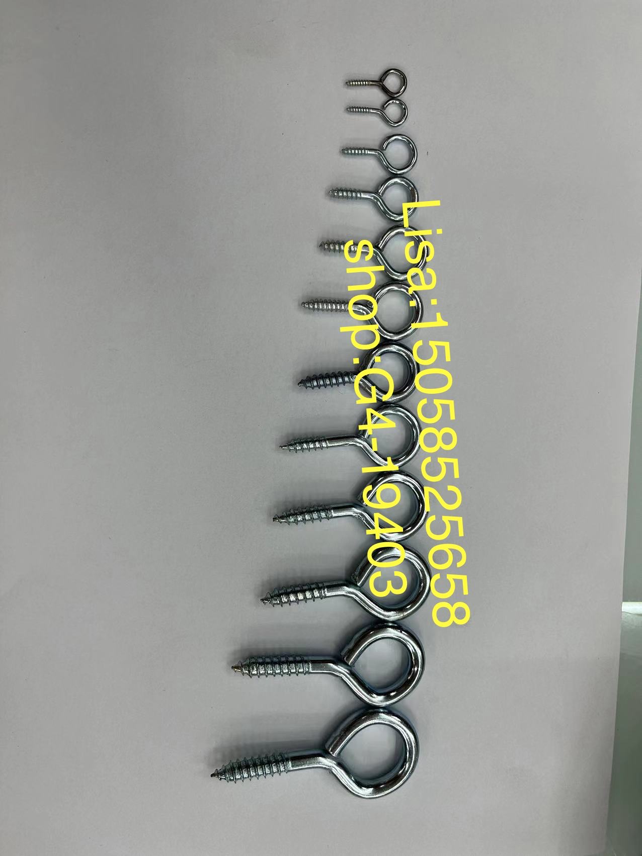 铁挂钩圈钩 铜羊眼铁羊眼钉不锈钢羊眼圈 9字钉羊眼螺丝钉 家用羊眼螺丝钉 紧固件灯钩