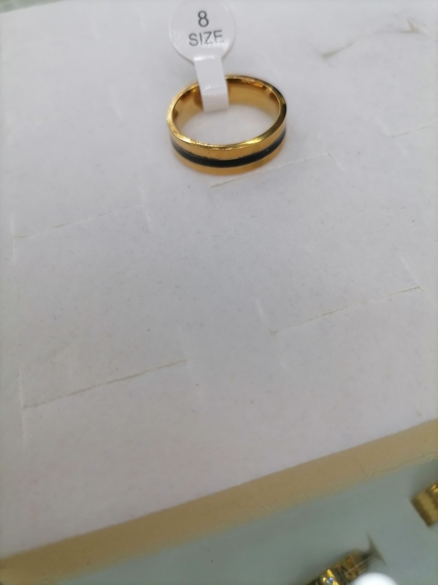 The titanium steel gold oil-dripping ring is wide Specification image
