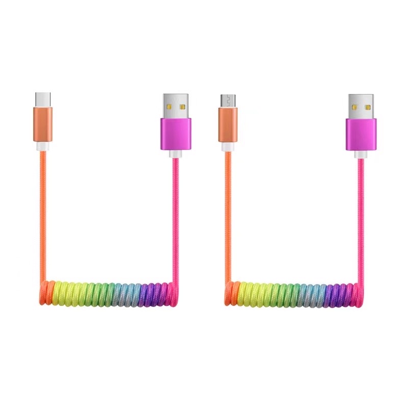 European and American trendy rainbow slingshot data cable