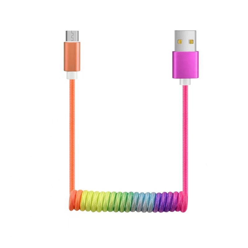 European and American trendy rainbow slingshot data cable Specification image
