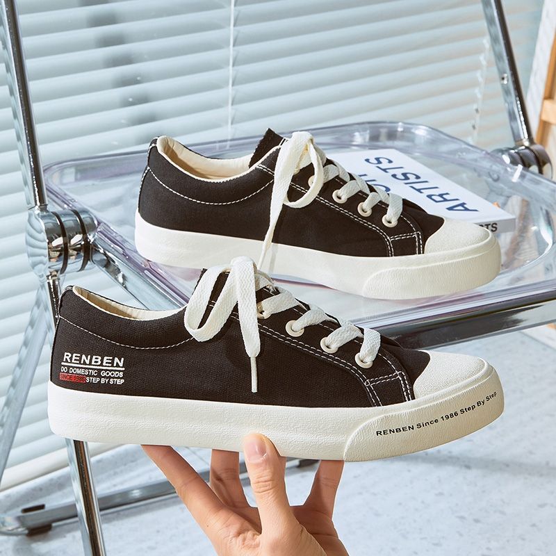 Renben 2022 Flat Board Shoes, casual canvas Shoes, men's and women's retro student spring New Sports shoes Item Picture