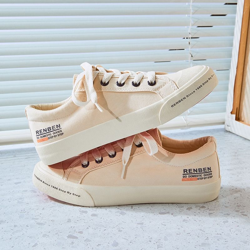 Renben 2022 Flat Board Shoes, casual canvas Shoes, men's and women's retro student spring New Sports shoes Specification image