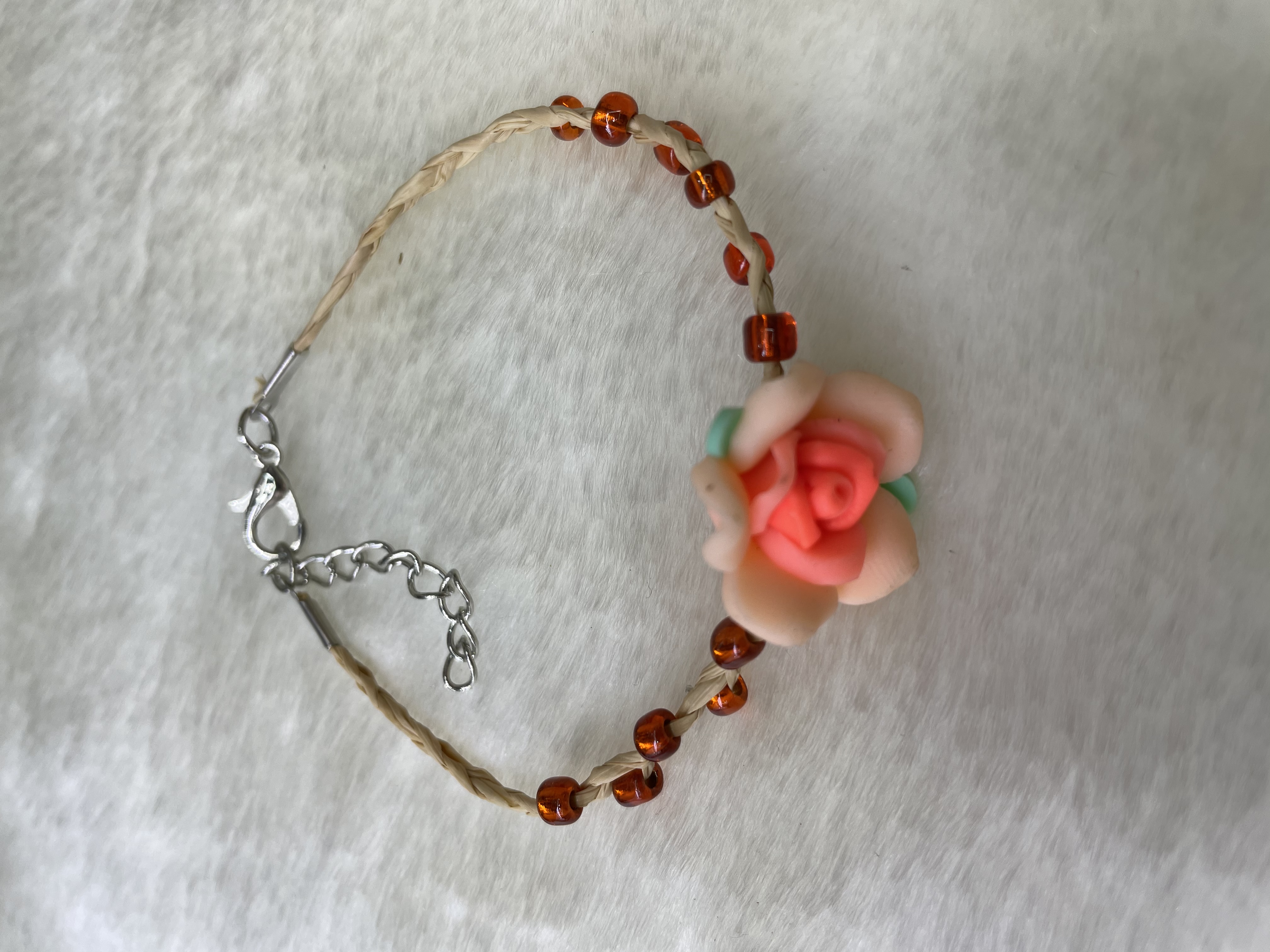 Woven soft clay rose pink bracelet woven soft clay rose pink bracelet Application Scenario