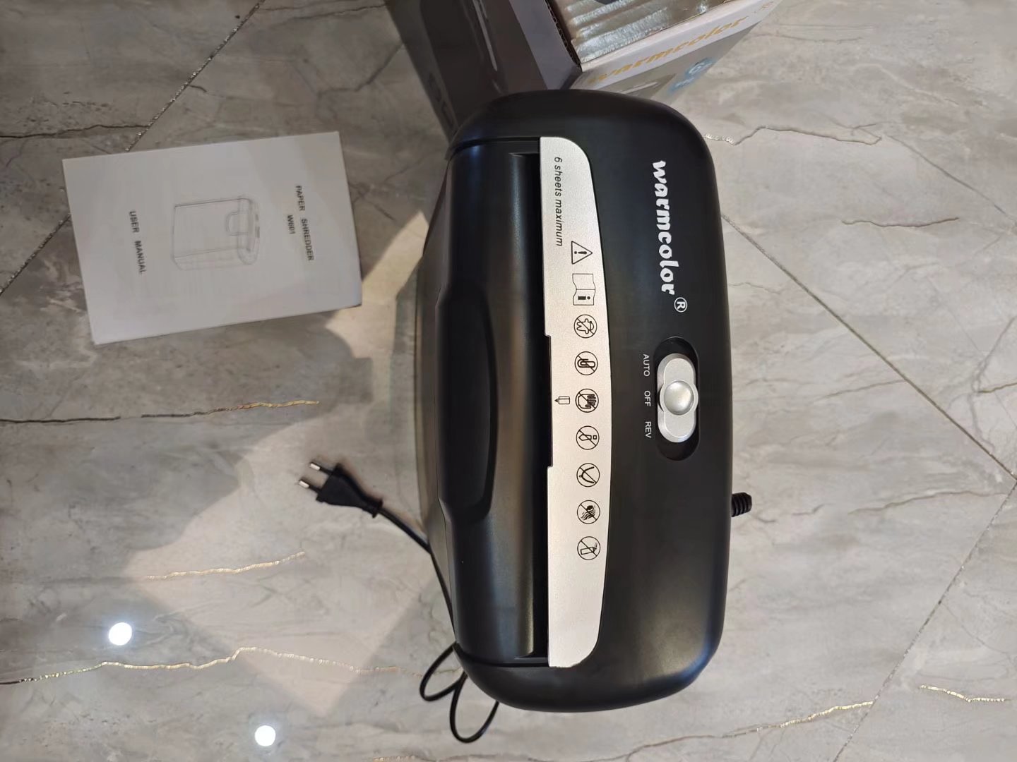 温彩碎纸机w60办公室自动家用颗粒状电动大功率商用便捷桌面纸张文件迷你小型粉碎机5级保密碾碎机光盘卡详情图13