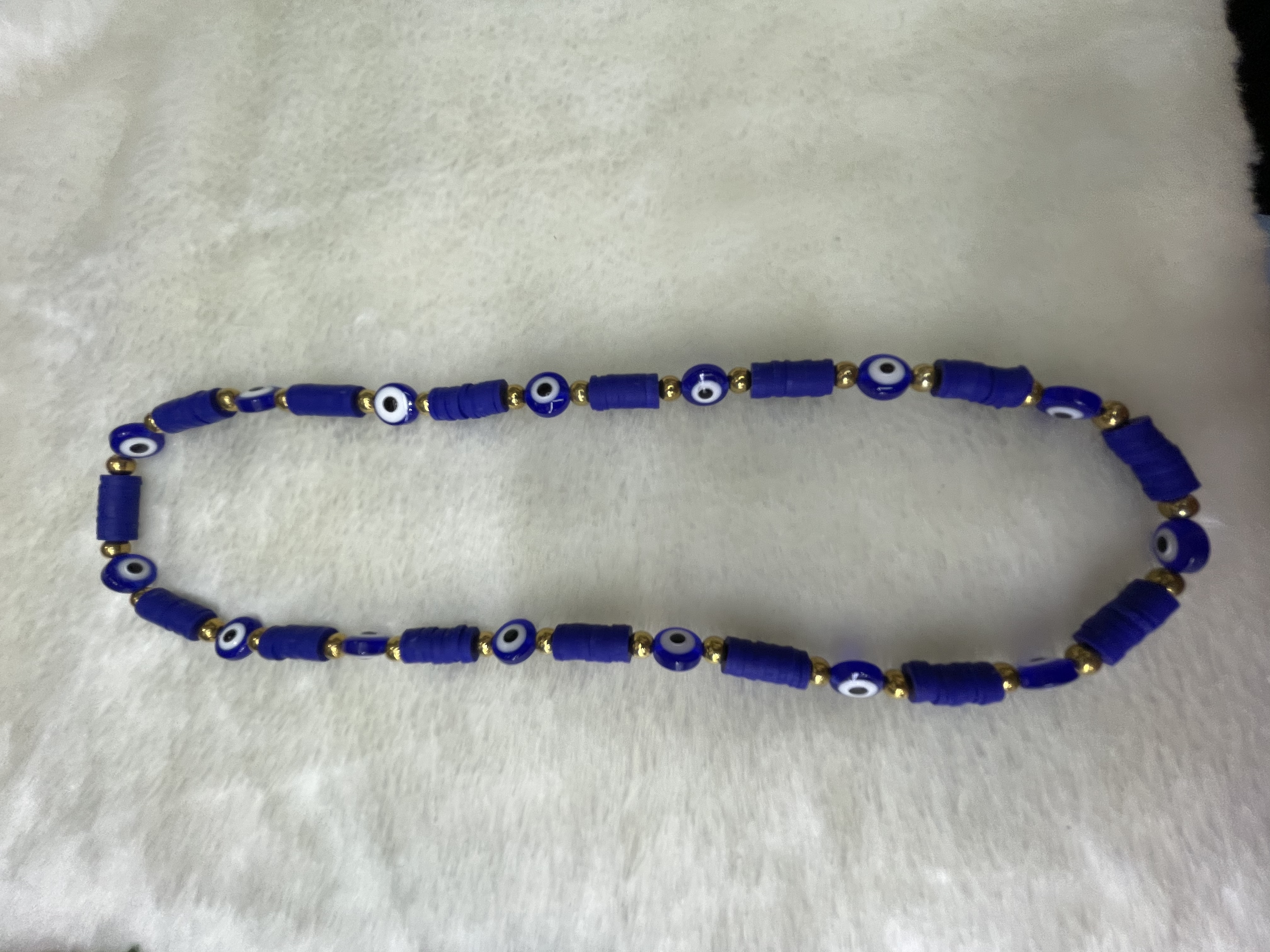 Blue soft ceramic shard Garan Eye necklace. Blue soft ceramic shard Garan eye necklace Specification image