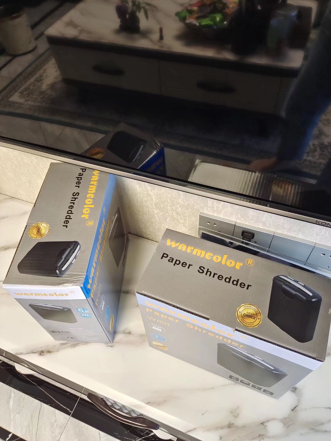 温彩碎纸机w60办公室自动家用颗粒状电动大功率商用便捷桌面纸张文件迷你小型粉碎机5级保密碾碎机光盘卡详情图5