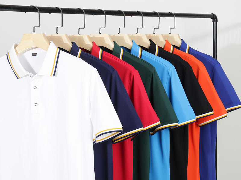 纯色t恤定制翻领工作服短袖POLO衫大码学生班校服运动休闲带领T桖