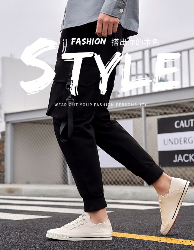 Renben men's canvas shoes, men's lace-free low-top two-wear men's casual shoes, 2022 new style board shoes Specification image