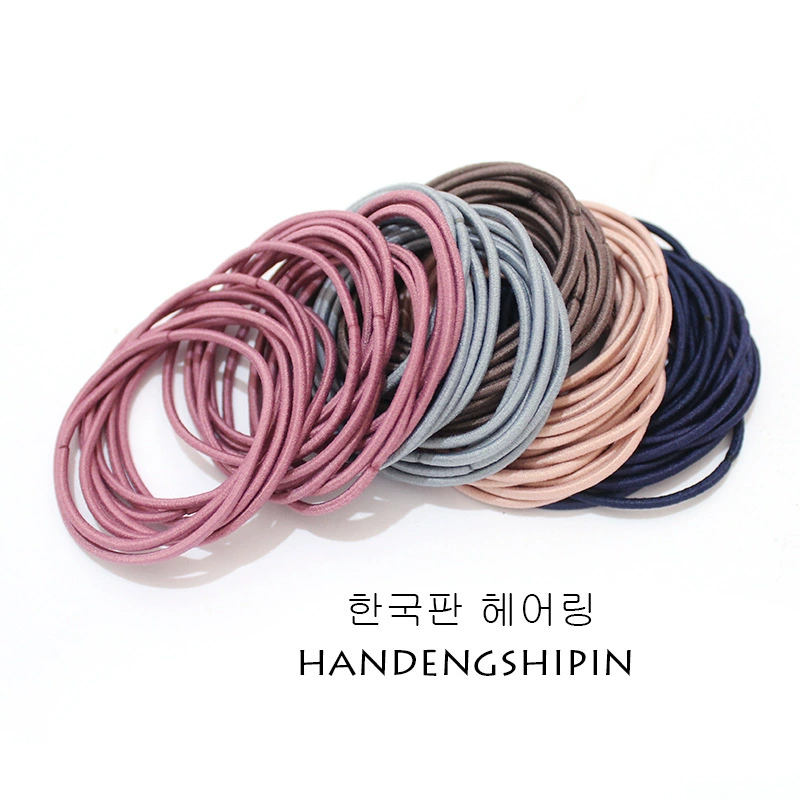 100 pieces per bag, chicken bag, Korean style small leather case, fine seamless hair band, nylon hair tie, hair band, hair tie detail image 7