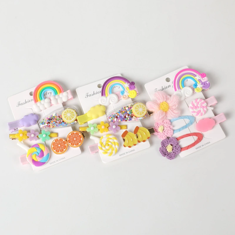 2022 Korean version Rainbow Clip, children's hair clip, cute hair accessory, student headwear, fringe clip, edge clip, girls' hair won't be damaged detail image 9
