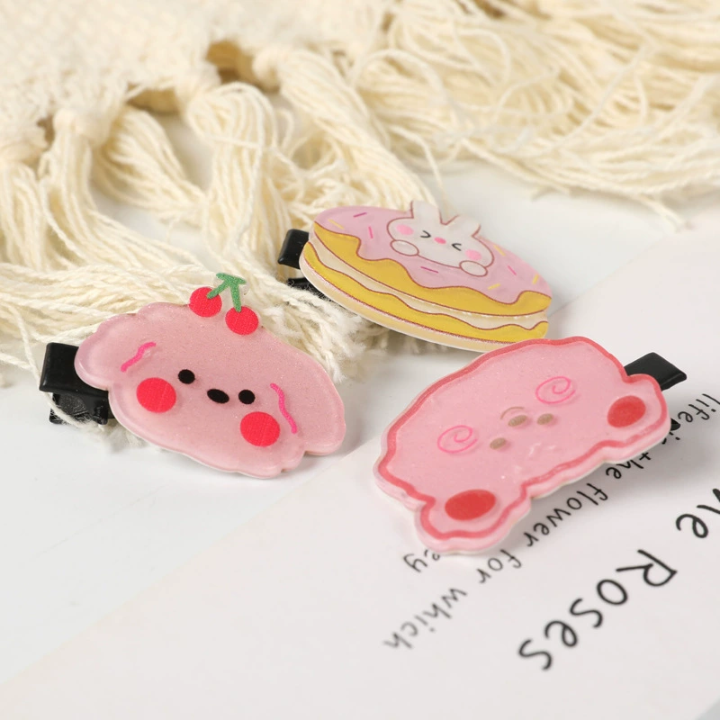 2022 New Children's Hair Clips, girls' hair clips, Korean version, cute princess, Flower Boy, side-clip bangs 10-piece set of small clips details Picture