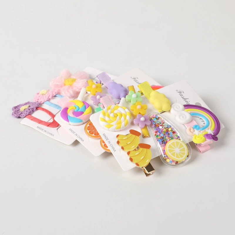 2022 Korean version Rainbow Clip, children's hair clip, cute hair accessory, student headwear, fringe clip, edge clip, girls' hair won't be damaged Application Scenario