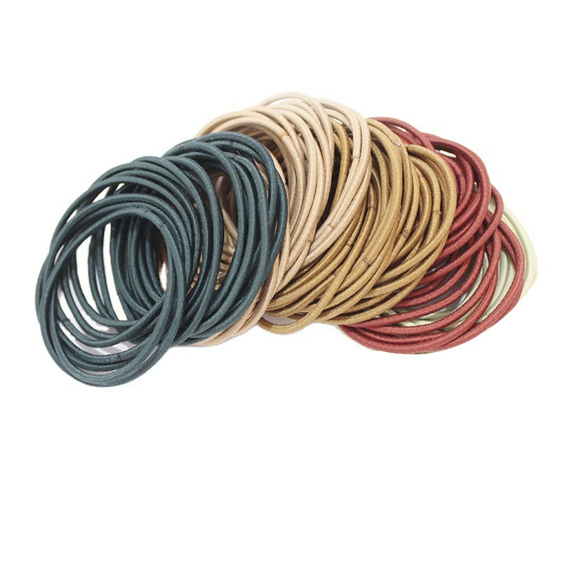 100 pieces per bag, chicken bag, Korean style small leather case, fine seamless hair band, nylon hair tie, hair band, hair tie detail image 6