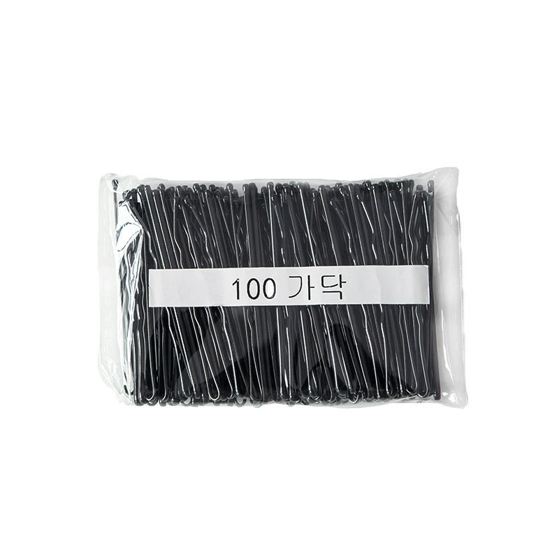Great value! 100 pieces ~ Popular black basic one-piece hair clips, side clips for broken bangs, versatile headwear and hair accessories