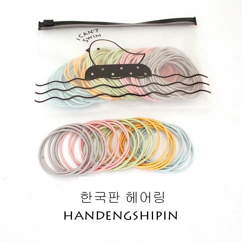 100 pieces per bag, chicken bag, Korean style small leather case, fine seamless hair band, nylon hair tie, hair band, hair tie detail image 8